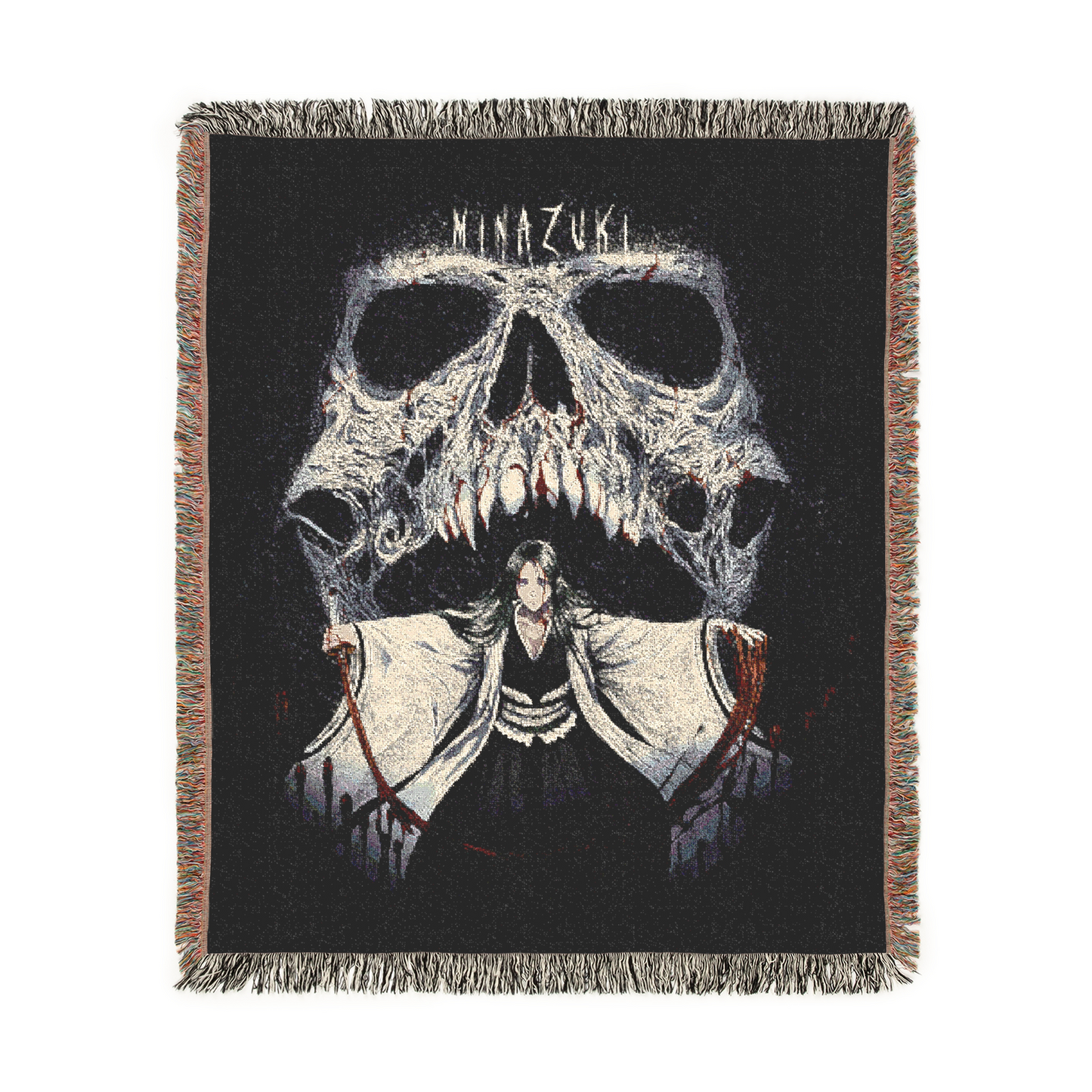 Unohana Minazuki Woven Blanket - Cozy Art for Dark Aesthetics