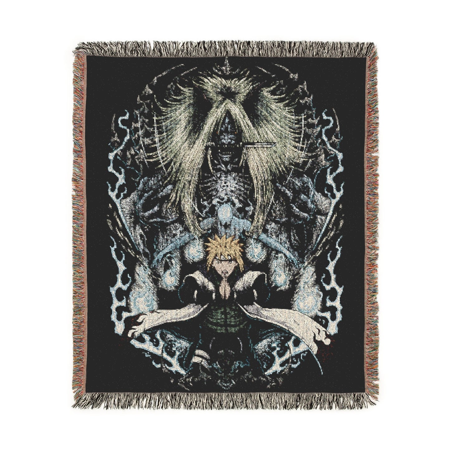 Death Reaper Seal Woven Blanket – Naruto Anime Throw Blanket for Couch, Bed, or Wall Art