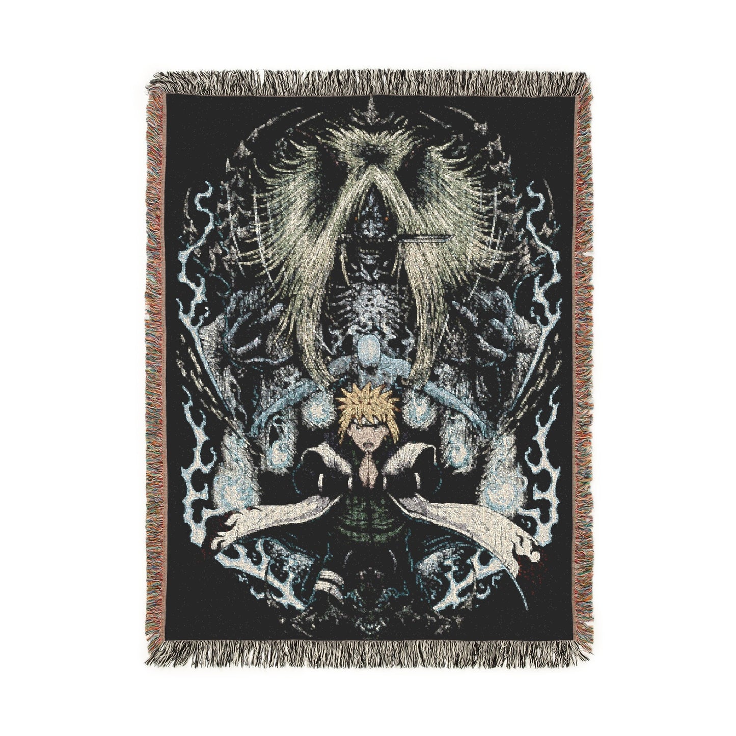 Death Reaper Seal Woven Blanket – Naruto Anime Throw Blanket for Couch, Bed, or Wall Art