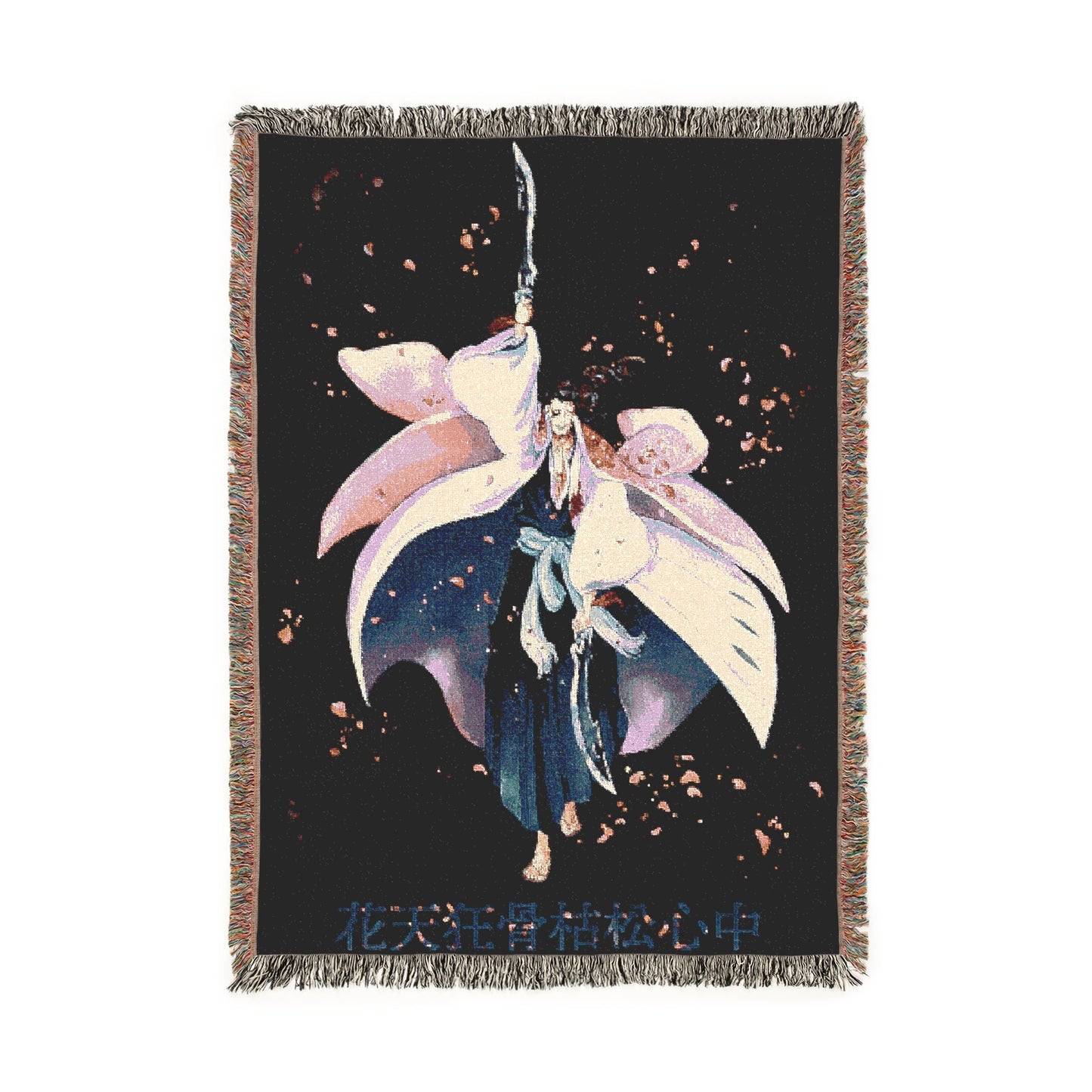 Katen Kyōkotsu Elegy — Shunsui Bankai Woven Throw Blanket | Bleach Anime Home Décor
