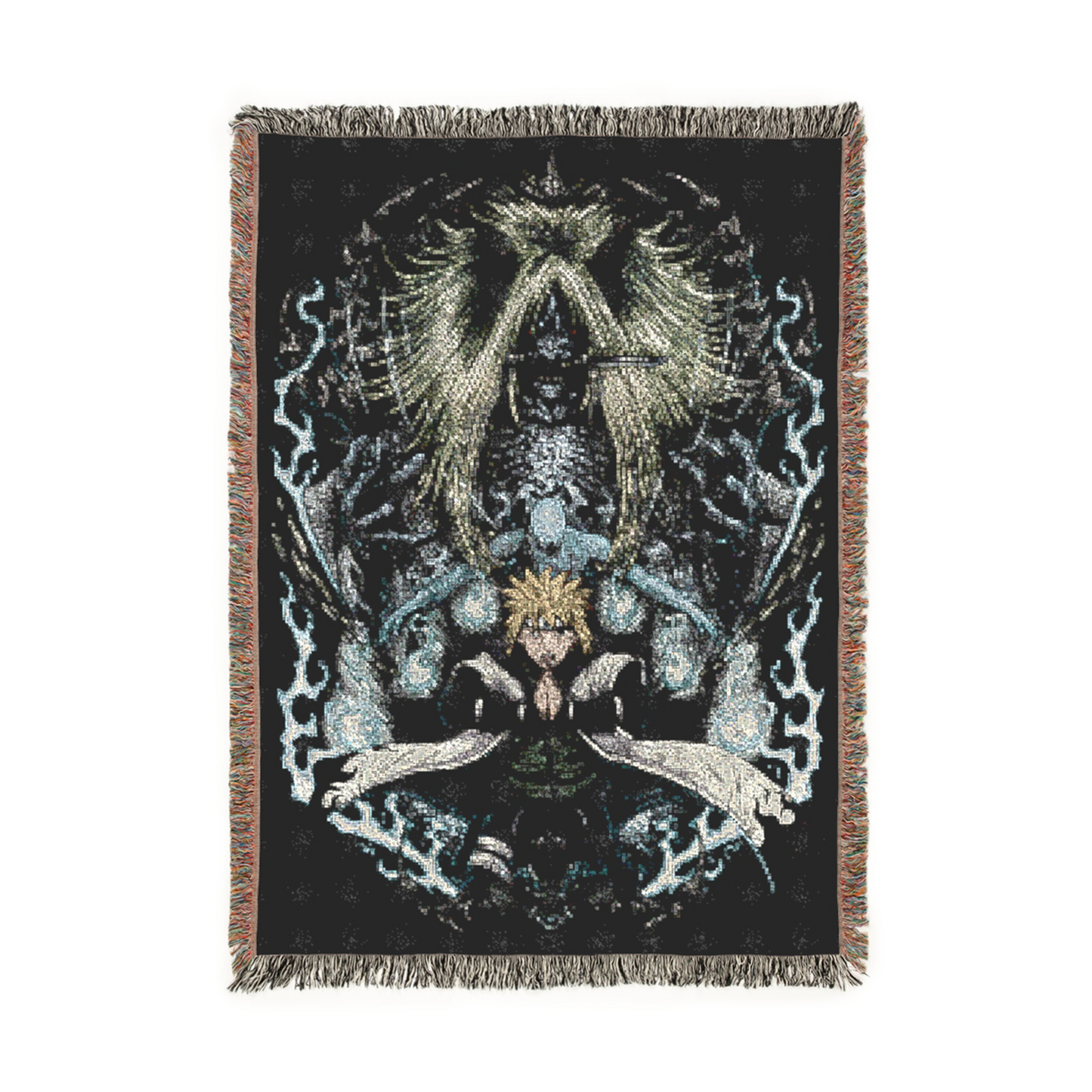 Death Reaper Seal Woven Blanket – Naruto Anime Throw Blanket for Couch, Bed, or Wall Art