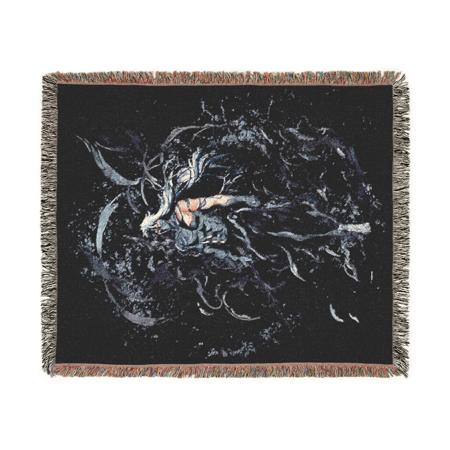 Bleach Ichigo Getsuga Woven Blanket — Anime Power-Up Throw
