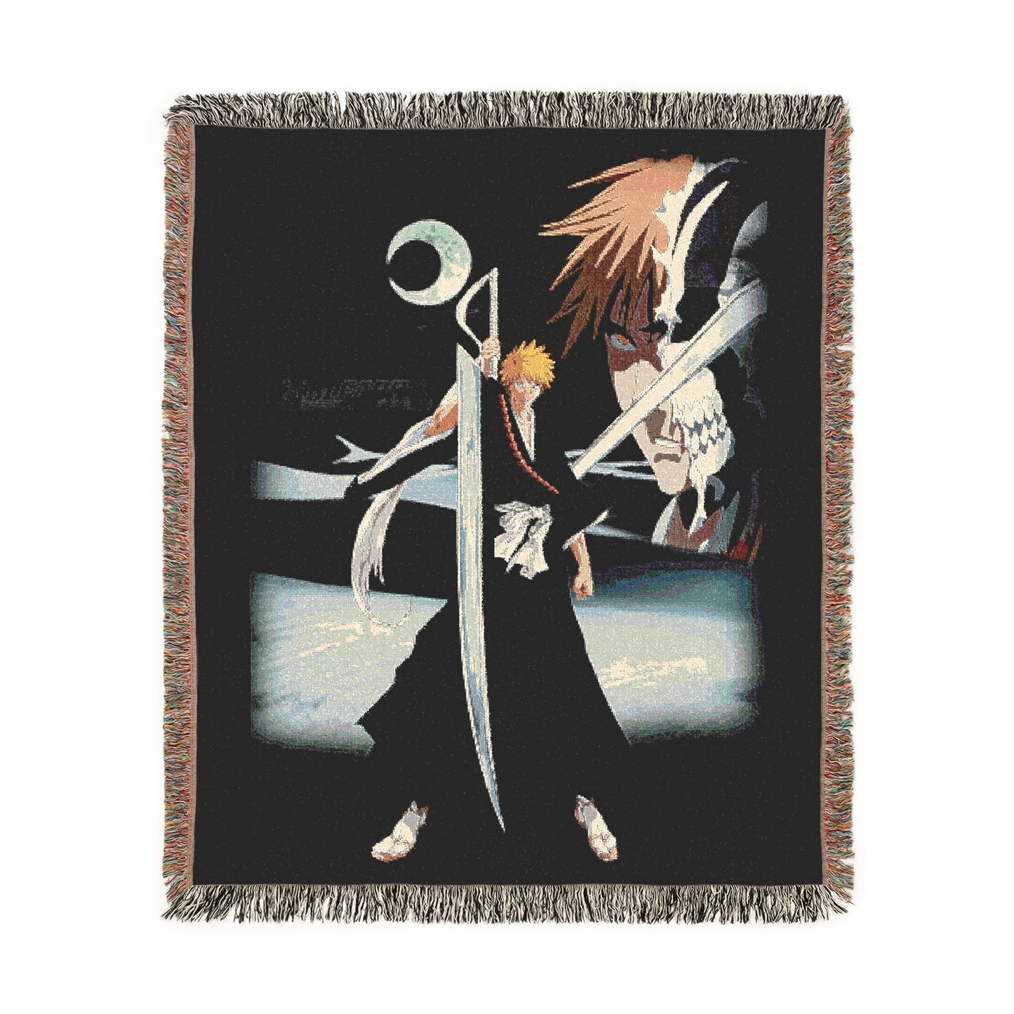 Hueco Mundo Eclipse — Ichigo Kurosaki Woven Throw Blanket | Bleach Anime Home Décor