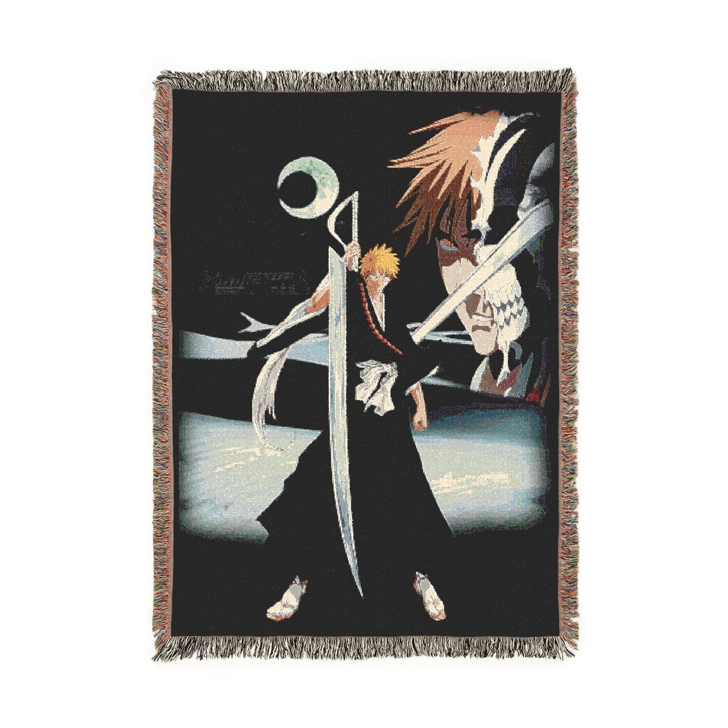 Hueco Mundo Eclipse — Ichigo Kurosaki Woven Throw Blanket | Bleach Anime Home Décor