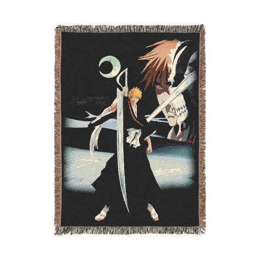 Hueco Mundo Eclipse — Ichigo Kurosaki Woven Throw Blanket | Bleach Anime Home Décor