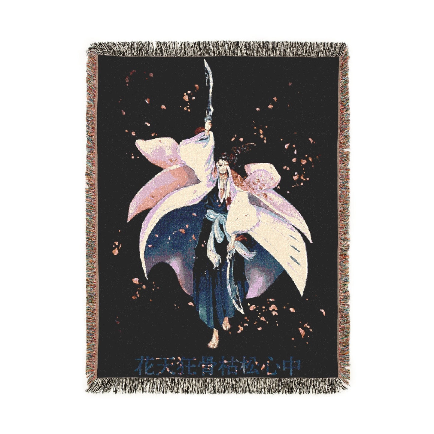 Katen Kyōkotsu Elegy — Shunsui Bankai Woven Throw Blanket | Bleach Anime Home Décor