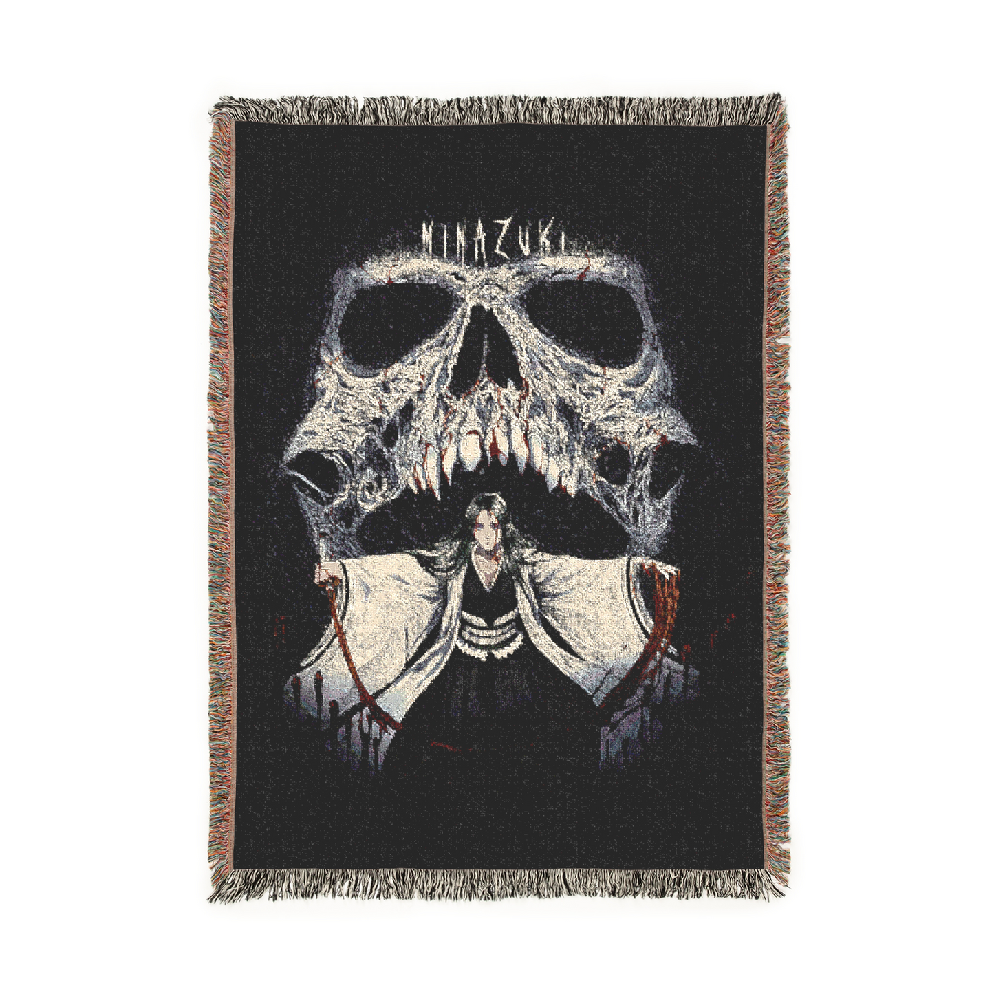 Unohana Minazuki Woven Blanket - Cozy Art for Dark Aesthetics
