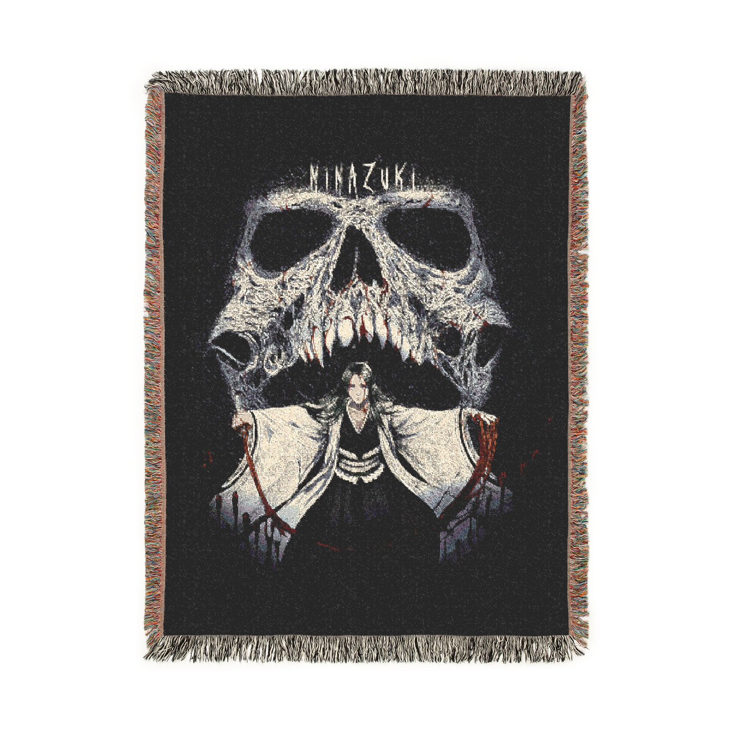 Unohana Minazuki Woven Blanket - Cozy Art for Dark Aesthetics