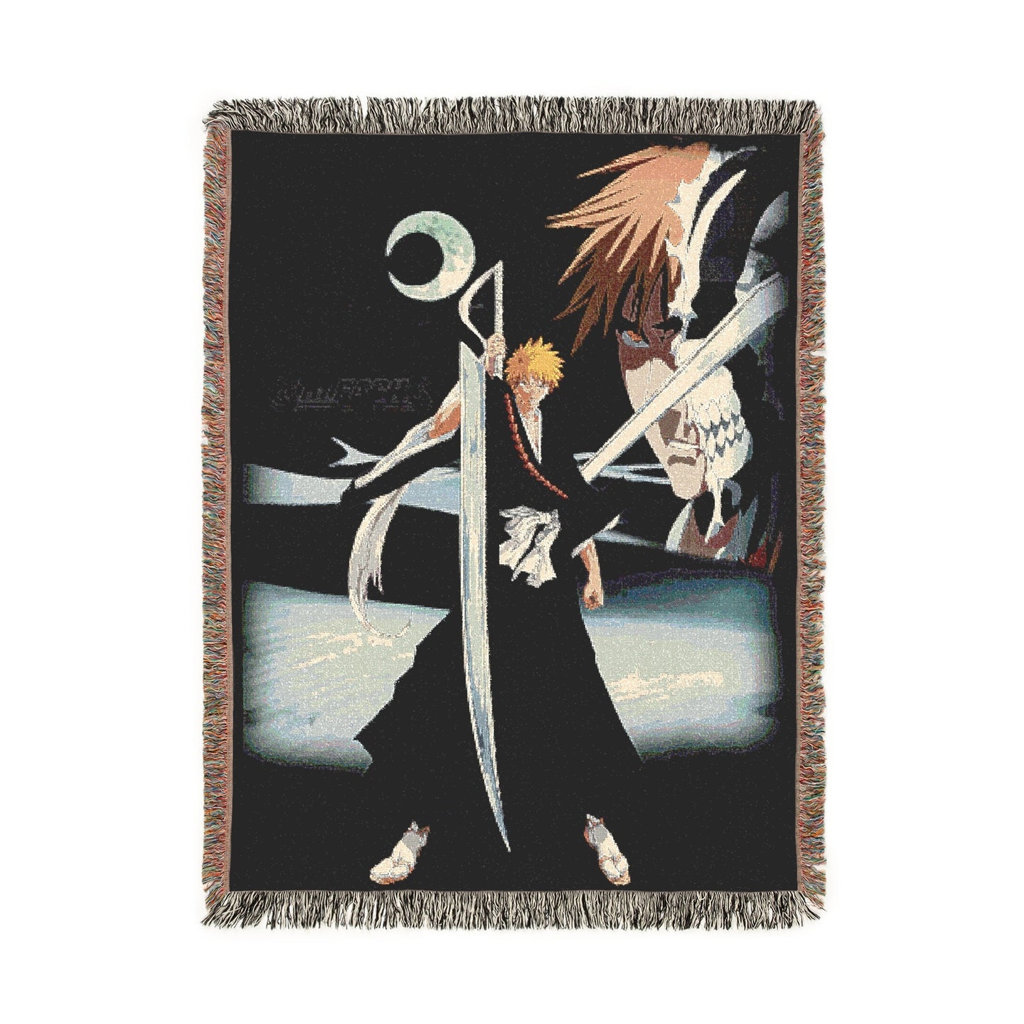 Hueco Mundo Eclipse — Ichigo Kurosaki Woven Throw Blanket | Bleach Anime Home Décor
